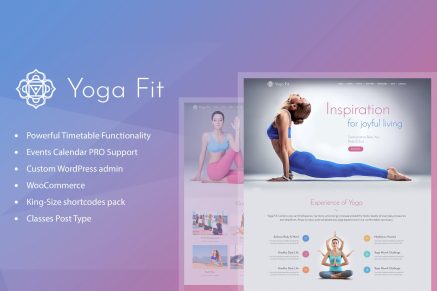 Yoga Fit- Sports, Fitness & Gym 1.4.4 WordPress Theme