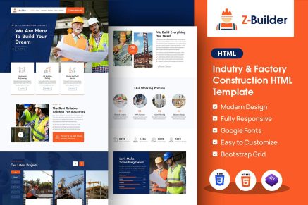 Z-Builder - Construction Elementor HTML Template