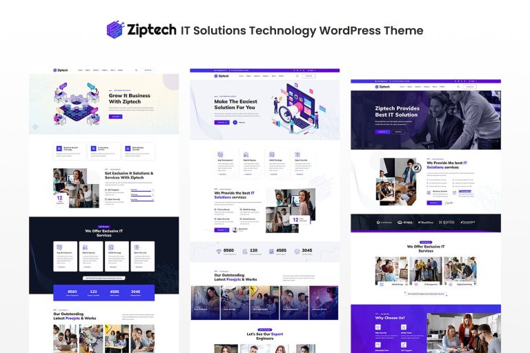 Ziptech – IT Solutions Technology WordPress Theme