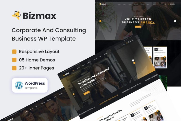 Bizmax – Corporate Business WordPress Theme