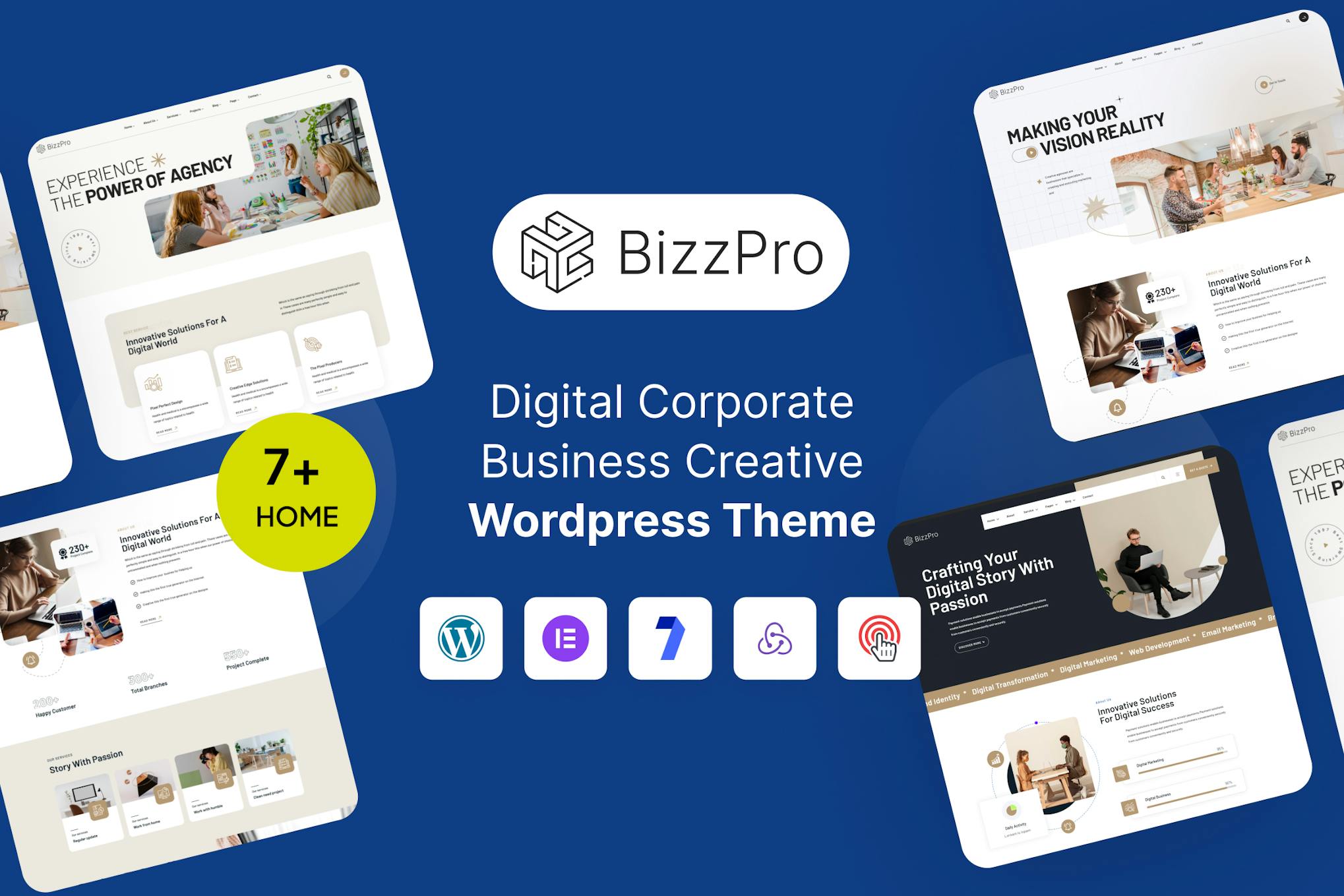 Bizzpro- Digital Business Creative 1.0.2 WordPress Theme