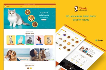 Bowie | Pet, Aquarium, Birds Food, Live Shopify Theme