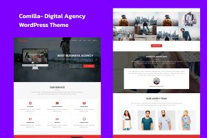 Comilla – Digital Agency One Page WordPress Theme