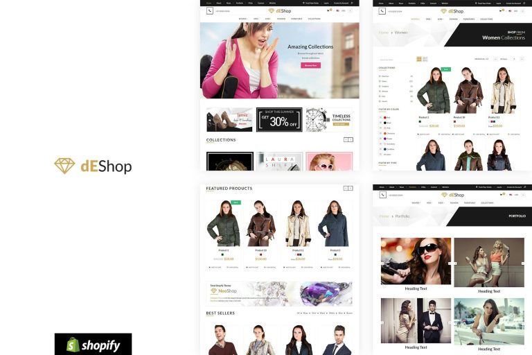 dEShop – Responsive Shopify Theme Store Template