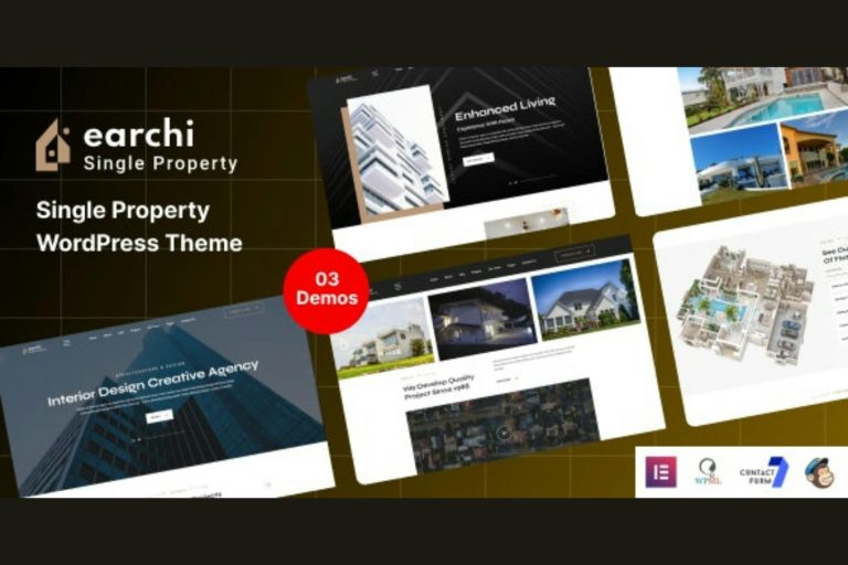 Earchi – Real Estate & Single Property WordPress Theme
