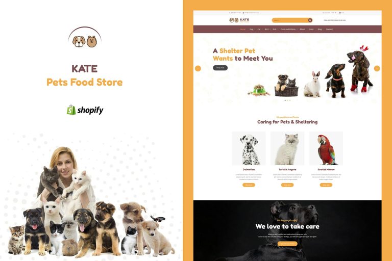 Kate – Dog & Pets Food Store Shopify Theme