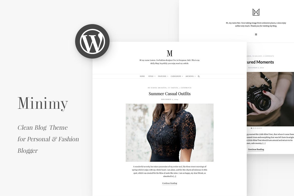 Minimy- Responsive Clean Personal & Fashion Blog 1.2.1 WordPress Theme