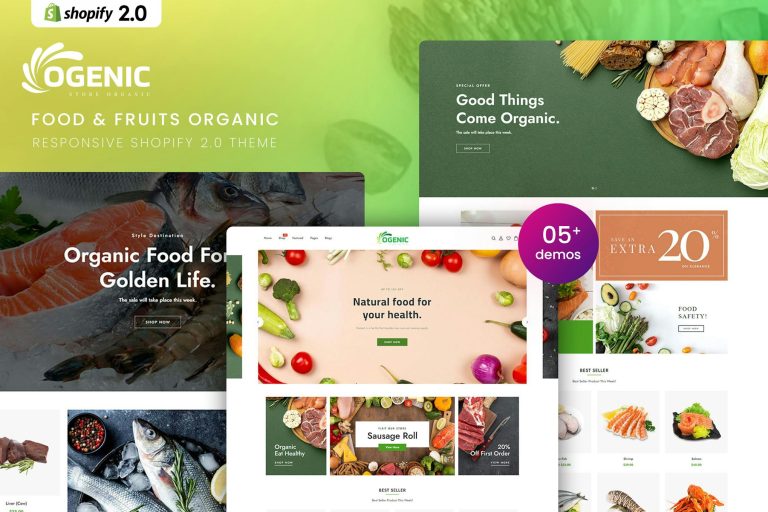Ogenic – Food & Fruits Organic Shopify Theme