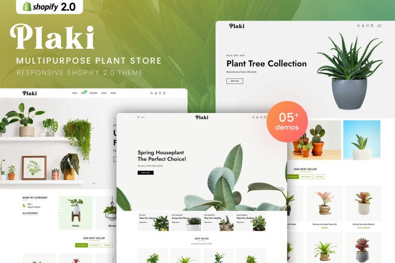 Plaki – MultiPurpose Plant Store Shopify Theme