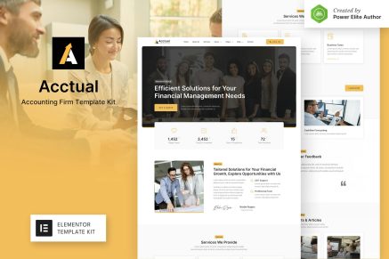 Acctual- Accounting Firm Elementor Template Kit