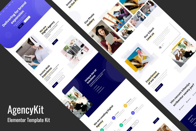 AgencyKit – Portfolio Elementor Template Kit
