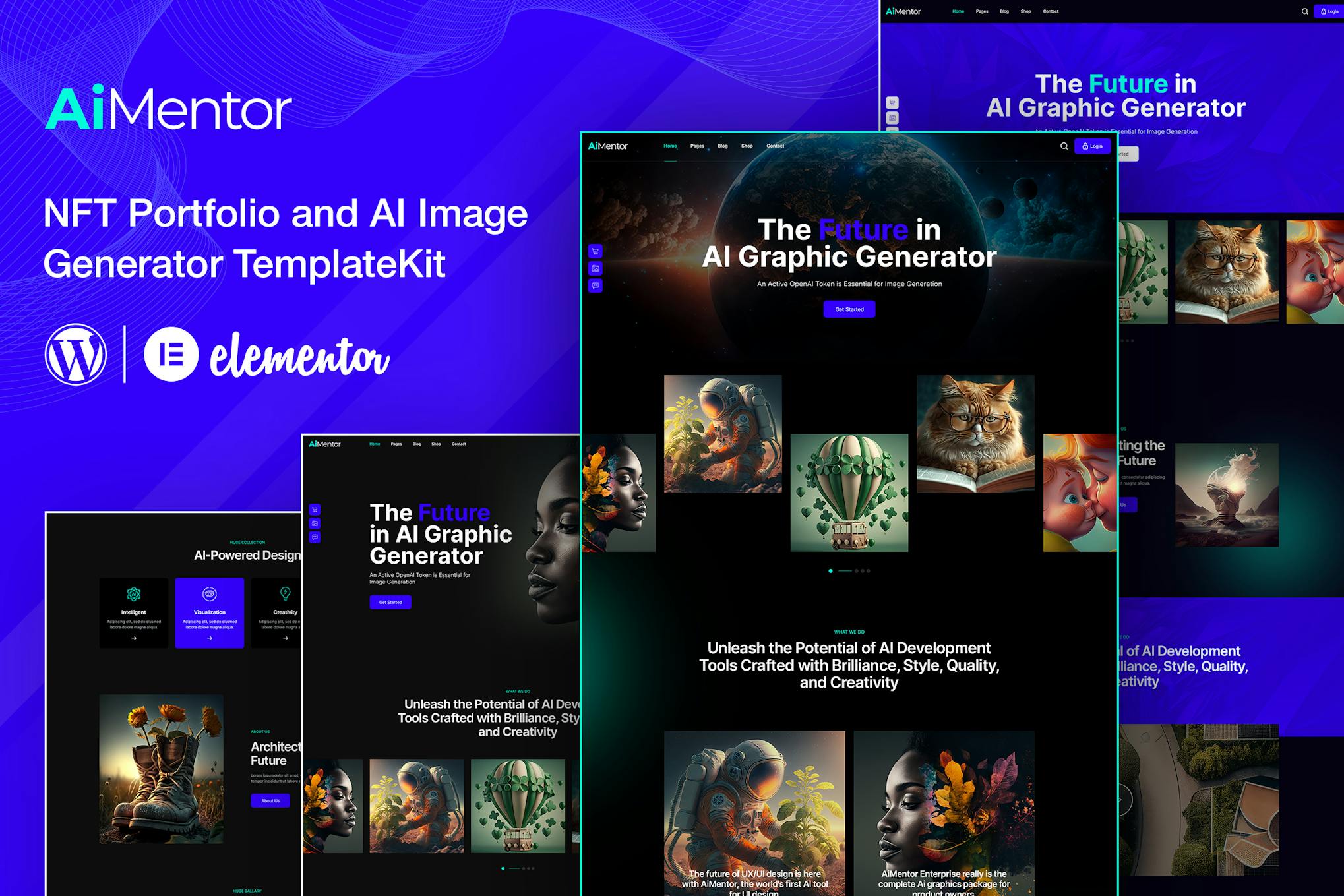 AiMentor- AI Image Generator Website Elementor Template Kit
