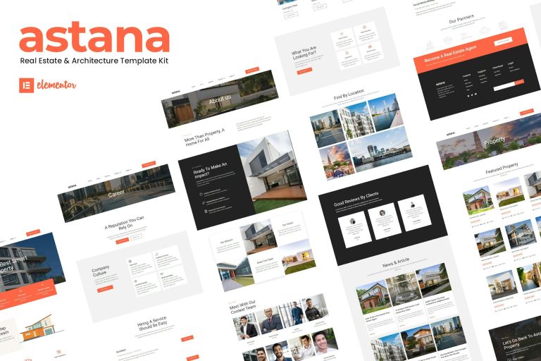 Astana – Real Estate & Architecture Elementor Template Kit