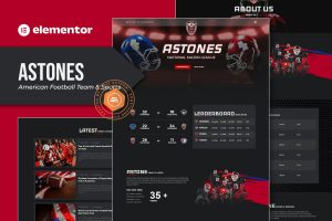 Astones – American Football Team and Sports Elementor Template Kit