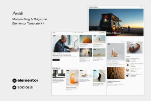 Avail – Modern Blog & Magazine Elementor Template Kit