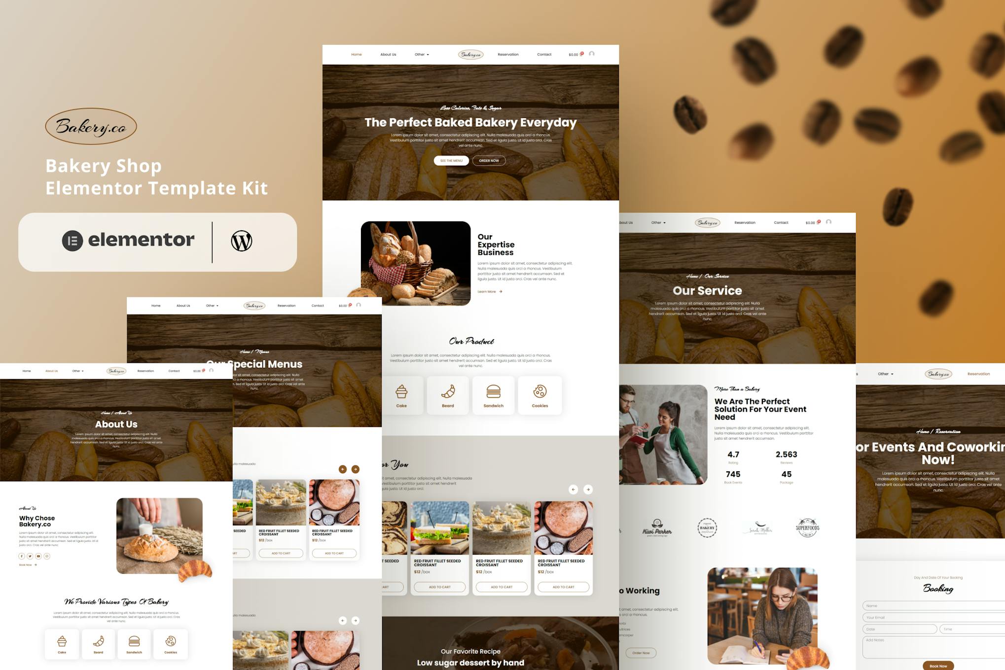 Bakeryco- Bakery Shop Elementor Template Kit