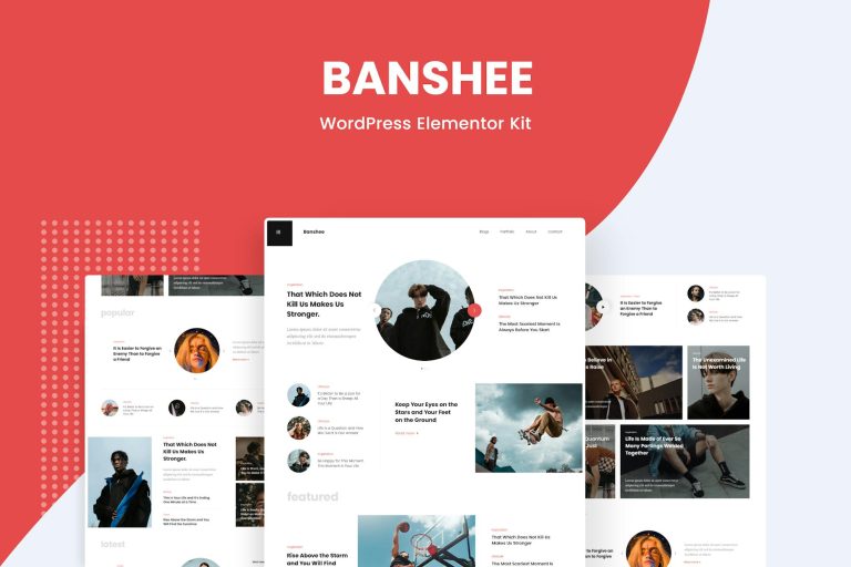 Banshee – News and Magazine WordPress Elementor Template Kit