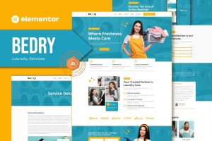 Bedry – Laundry Services Elementor Pro Template Kit