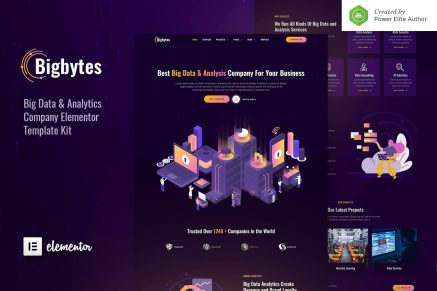 Bigbytes- Big Data and Analytics Company Elementor Template Kit