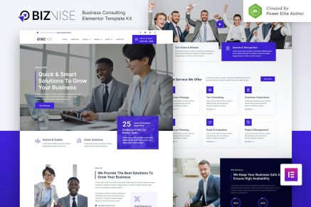 Biznise- Business Consulting Elementor Template Kit