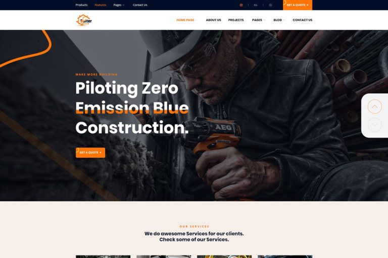 Bulter – Clean Construction WordPress Theme