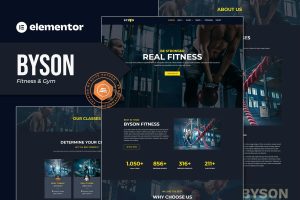 Byson – Fitness and Gym Elementor Template Kit
