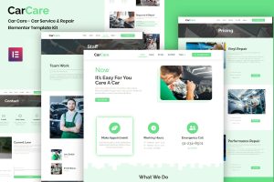 CarCare – Auto Service and Repair Elementor Template Kit