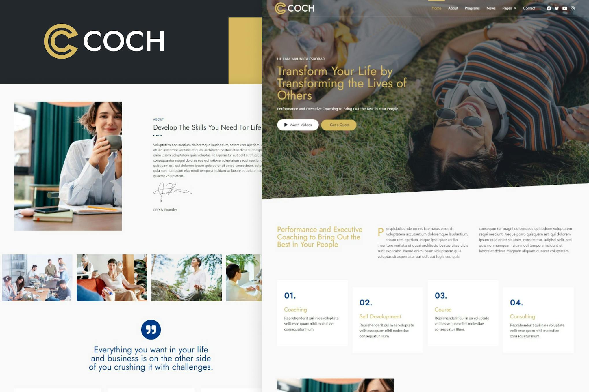 Coch- Business Coach Elementor Template Kit