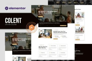 Colent – Online Course Elementor Template Kit