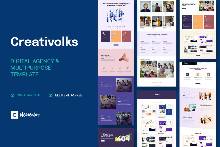 Creativolks – Creative & Business Agency Elementor Template Kit