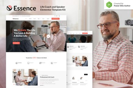 Essence- Life Coach and Speaker Elementor Template Kit