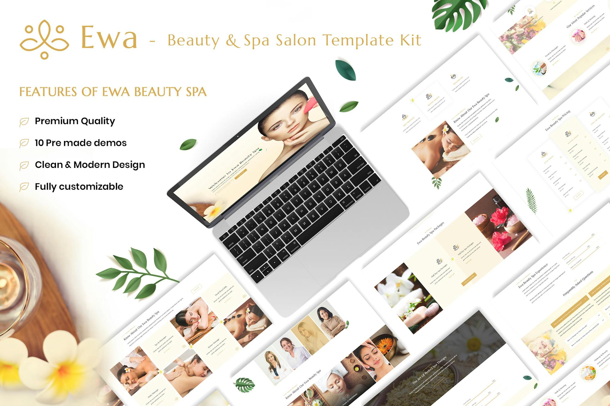 Ewa- Beauty and Spa Salon Elementor Template Kit