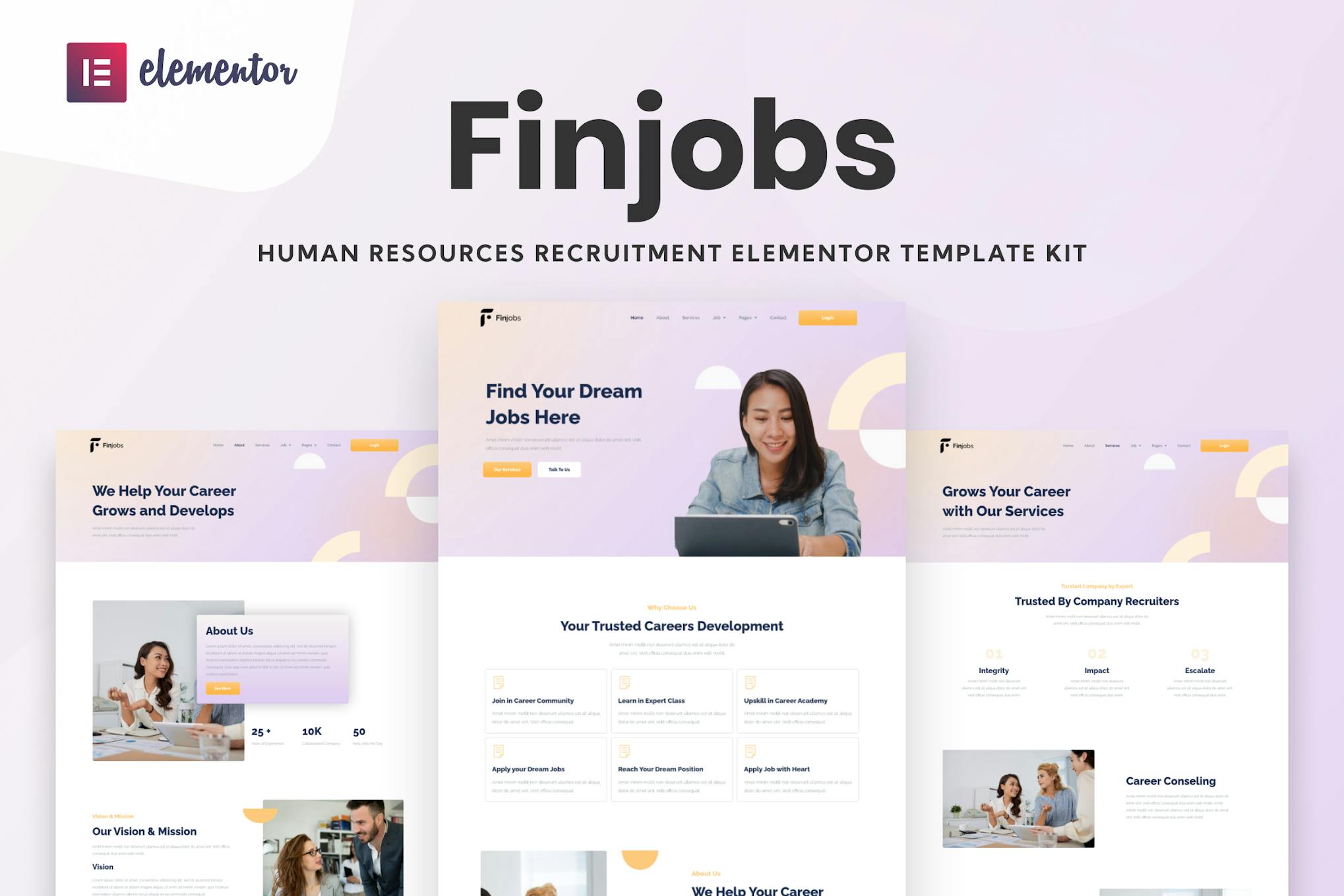 Finjobs- Human Resource Elementor Template Kit