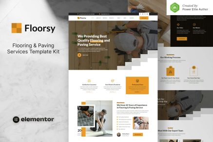 Floorsy- Flooring and Paving Services Elementor Template Kit
