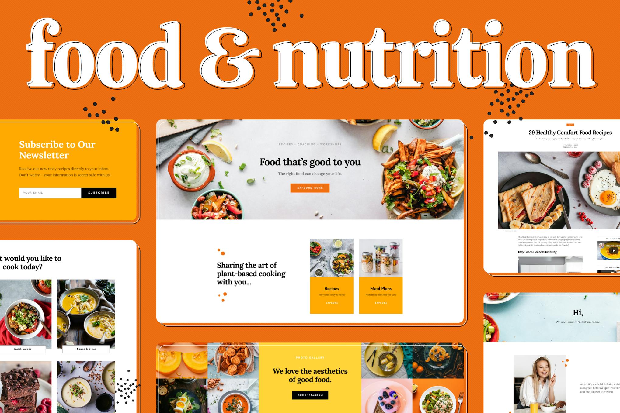 Food and Nutrition Elementor Template Kit