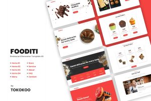 Fooditi – Restaurant and Cafe Elementor Template Kit