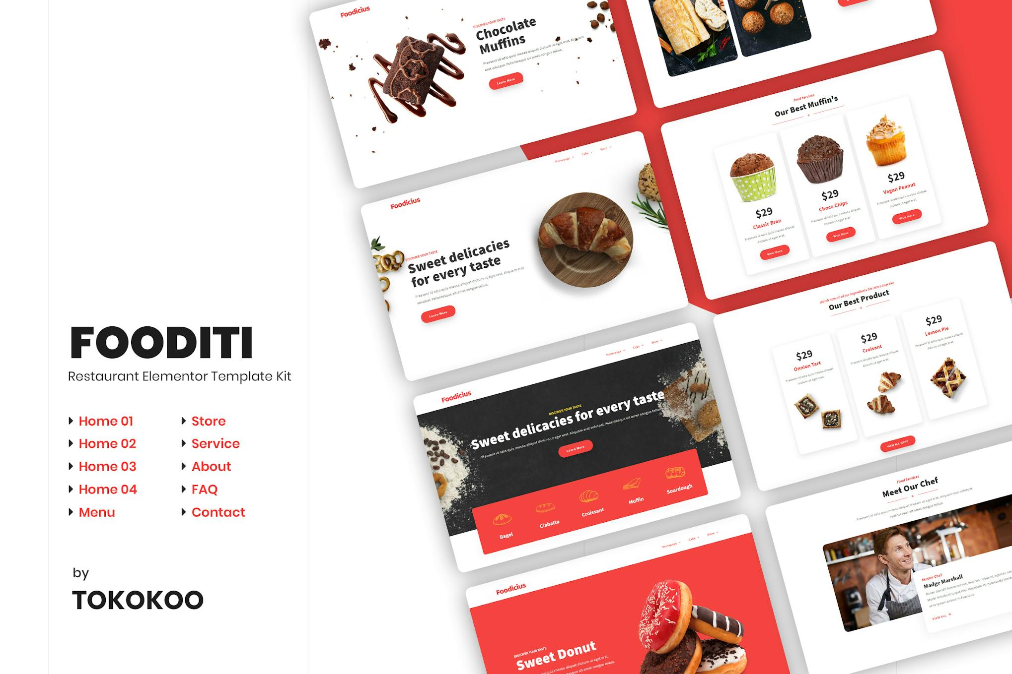 Fooditi- Restaurant and Cafe Elementor Template Kit