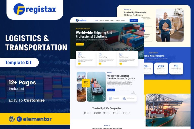 Paketin – Cargo and Logistics Elementor Template Kit