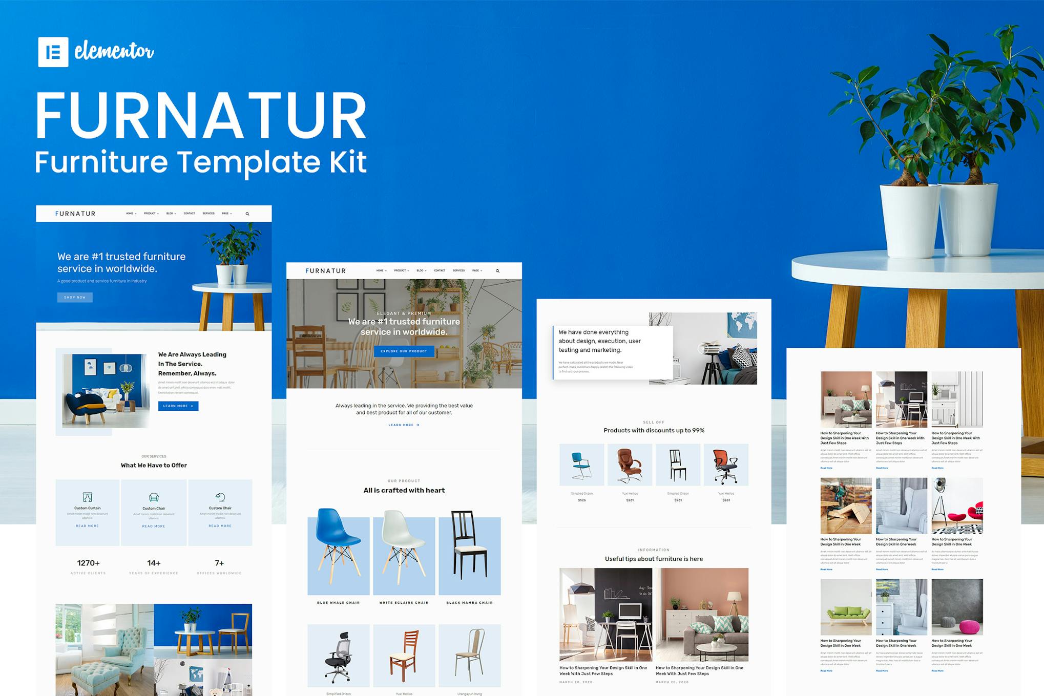 Furnatur- Furniture eCommerce Elementor Template Kit