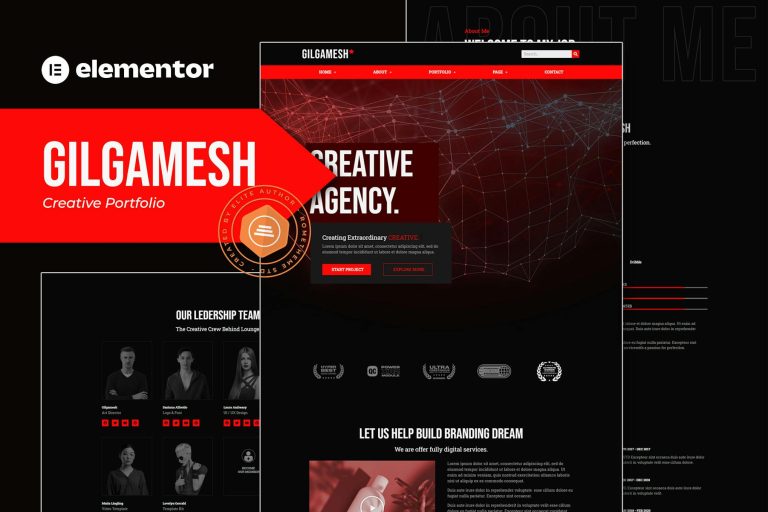 Gilgamesh – Creative Portfolio Elementor Template Kit