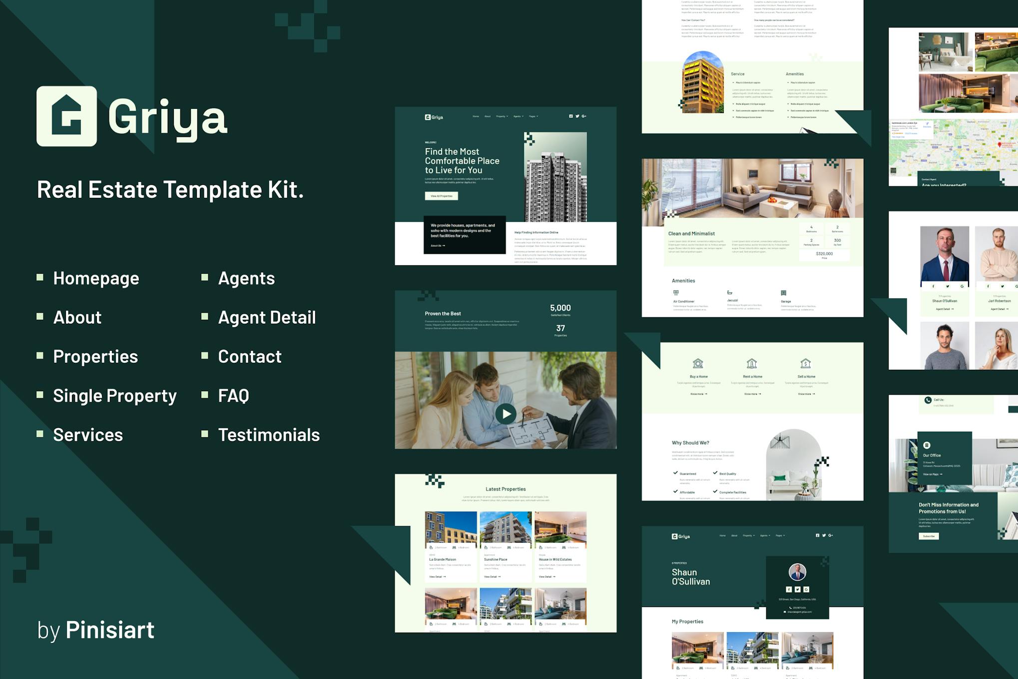 Griya- Apartment and Single Property Real Estate Elementor Template Kit