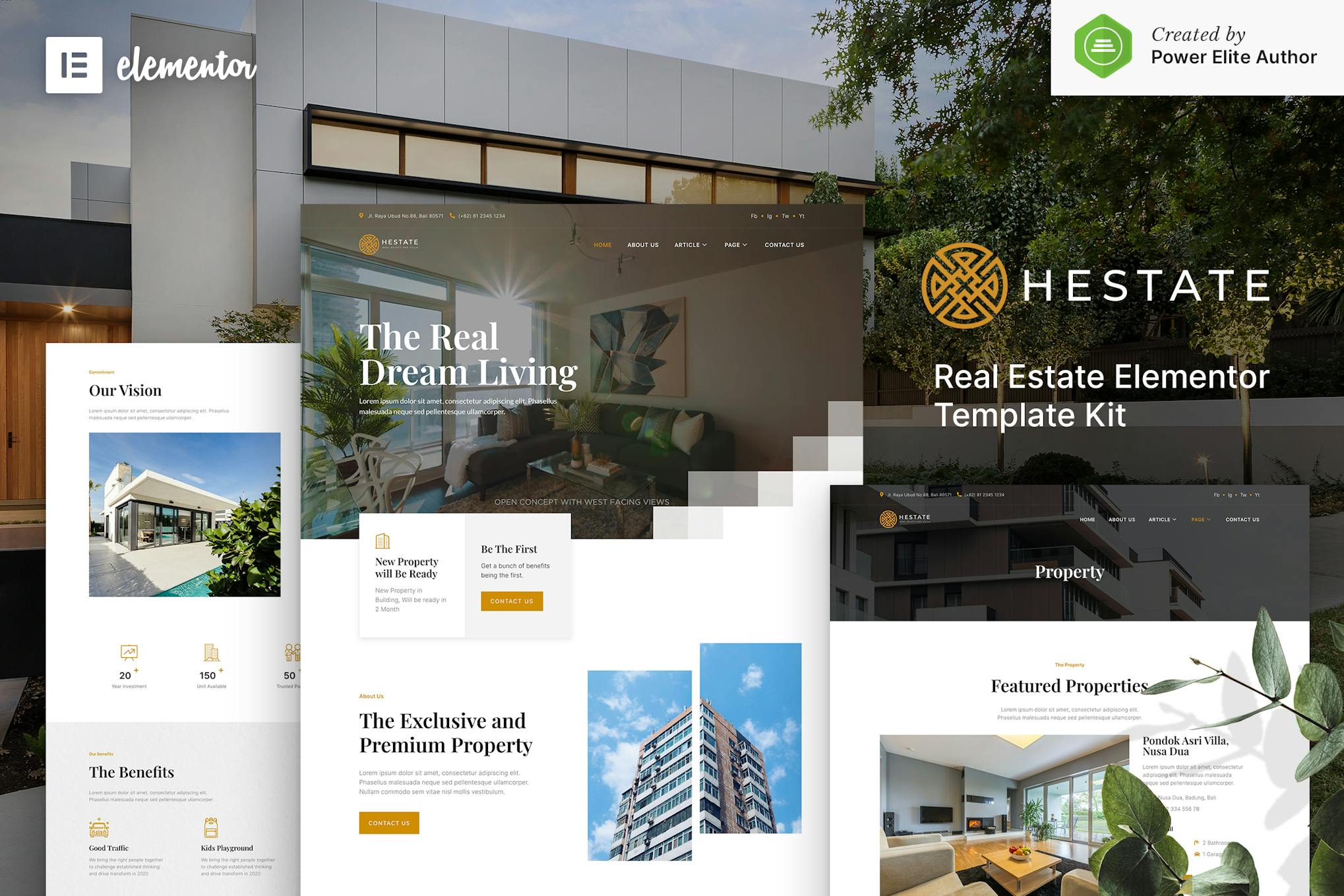 Hestate- Real Estate Elementor Template Kit
