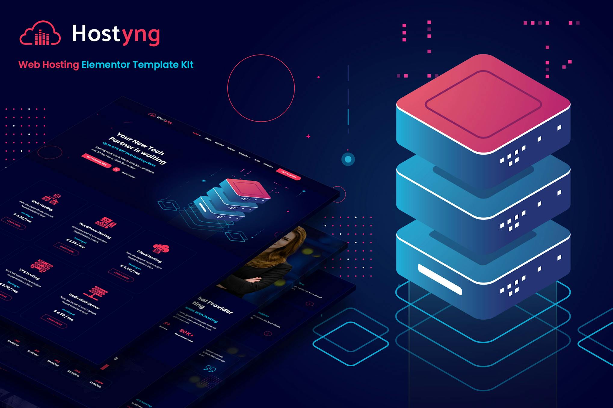 Hostyng- Web Hosting Elementor Template Kit