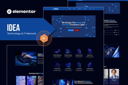 iDea - Technology & IT Network Service Elementor Template Kit