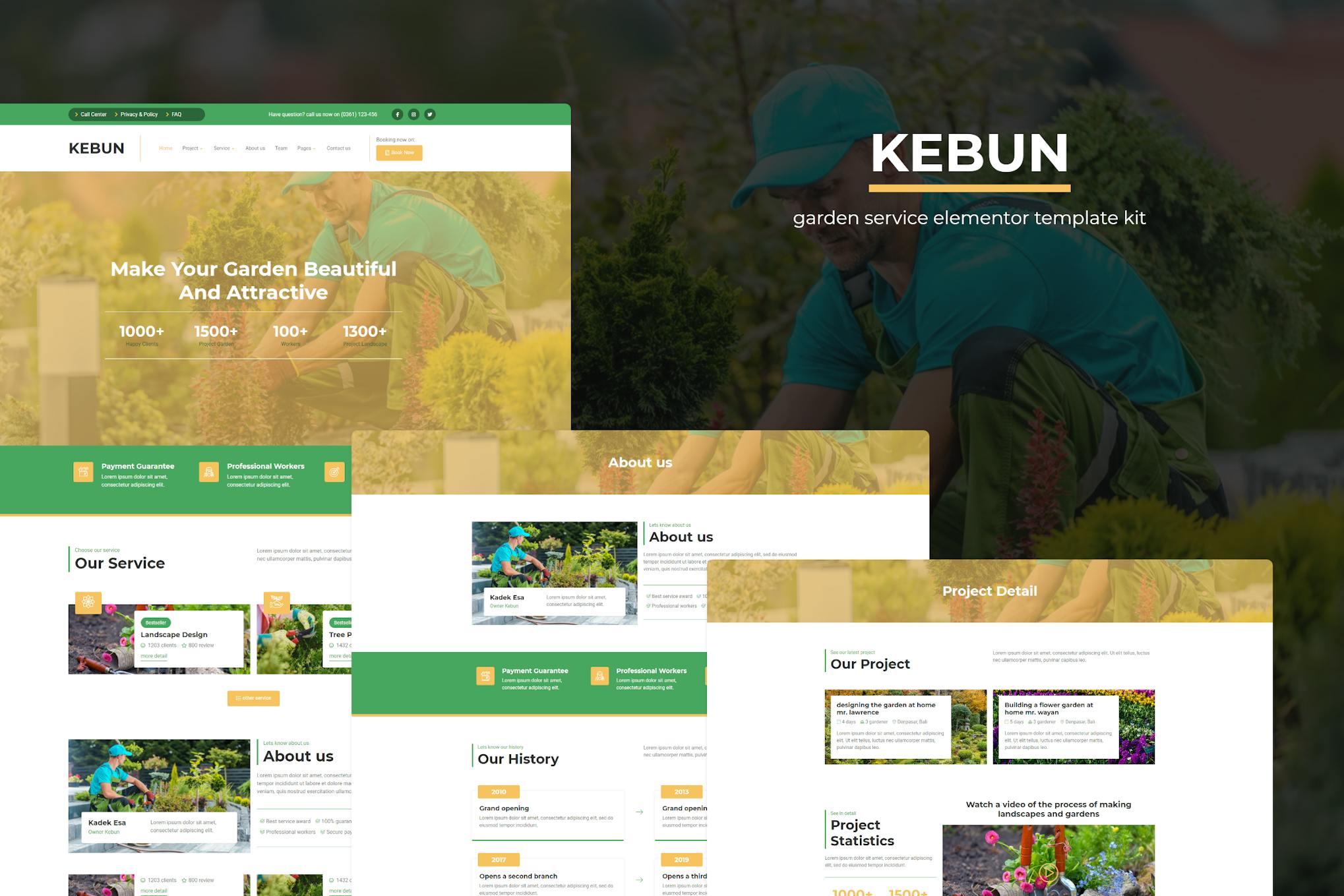 Kebun- Garden Service Elementor Template Kit