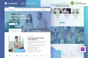 Loanesty – Loan Company and Banking Elementor Template Kit