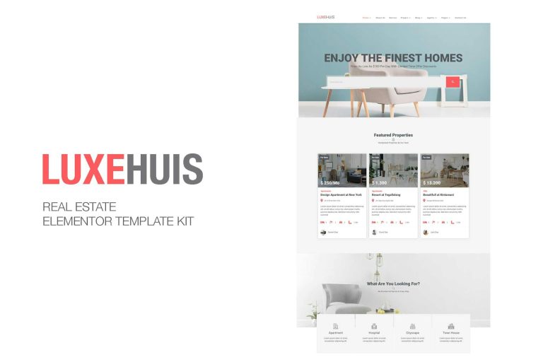 H-Estate – Real Estate Elementor Template Kit