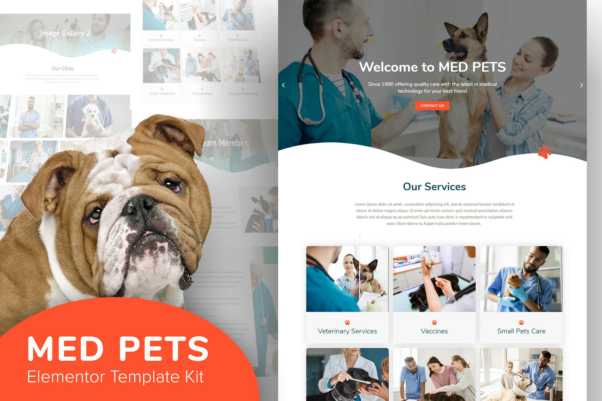 Med Pets- Veterinarian Elementor Template Kit