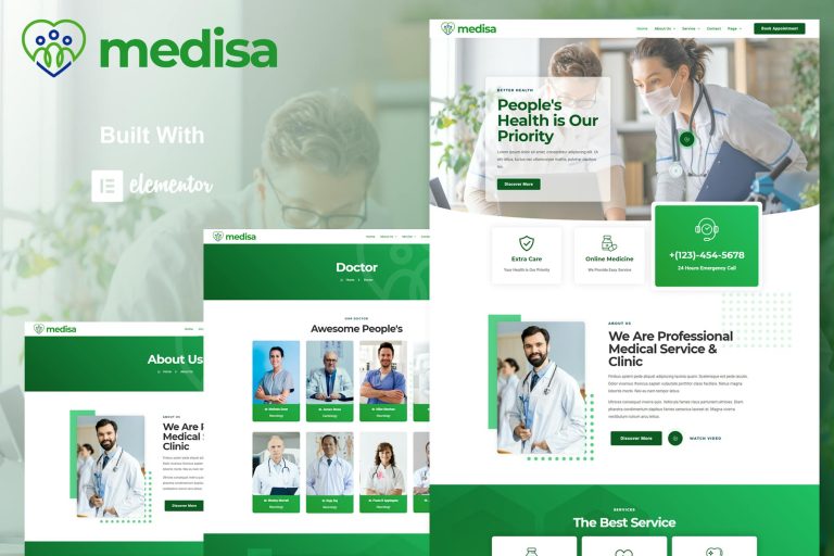 Medisa – Medical Elementor Template Kit