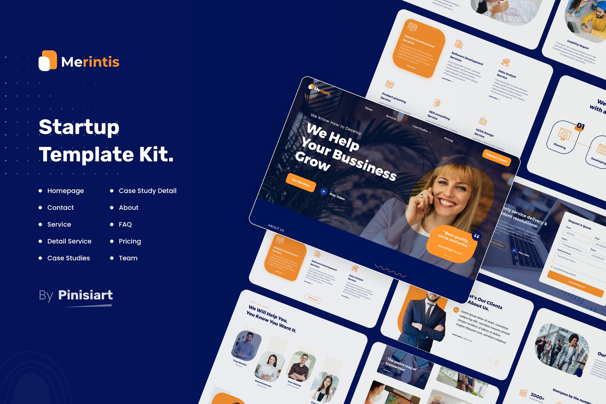 Merintis- SaaS and Startup Elementor Template Kit